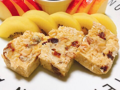 プロテインオートミール蒸しケーキ